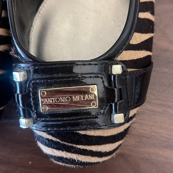Antonio Melani Black and Cream Zebra Flats - Picture 7 of 7